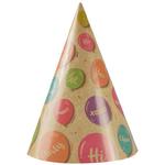 Czapeczki imprezowe na Ekologiczne urodziny, Krafr Balloons, 6 szt. w sklepie internetowym Party world