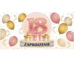 Zaproszenia na 18 urodziny Różowo-złote-Party, 10 szt. w sklepie internetowym Party world