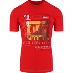 Czerwona koszulka bawełniana męska z nadrukiem Brooklyn wxts-Brooklyn-czerwony w sklepie internetowym Fajnekoszule.pl