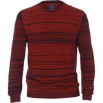 Sweter męski O-neck w paski w kolorze bordowym Redmond 202800600-205 RSO-202800600-205 w sklepie internetowym Fajnekoszule.pl