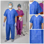 Ubranie operacyjne CLASSIC - niebieskie (rozm. S-XXL) - niebieskie w sklepie internetowym dezynfekcja24.com