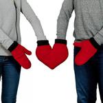 Zakochane rękawiczki dla Pary - Czerwone serce w sklepie internetowym prezentowy.redcart.pl