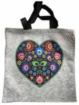 TORBA Damska FILCOWA 40x40 cm FOLK SERCE w sklepie internetowym Kasandra