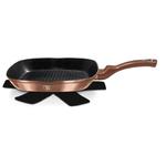 Patelnia grillowa 28x28cm BERLINGER HAUS Rosegold noir BH-1889 w sklepie internetowym TanieAGD.pl