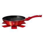 Wok granitowy 30cm BERLINGER HAUS Metallic Line Burgundy BH-6166 w sklepie internetowym TanieAGD.pl