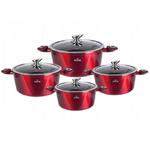 Garnki z powłoką granitową 8 ele. ZILNER Cherry Red ZL-8551 w sklepie internetowym TanieAGD.pl