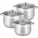 Garnki gastronomiczne stock pot 6 ele. 10.7l+8.6l+7.0L KLAUSBERG KB-7177 w sklepie internetowym TanieAGD.pl