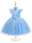 Błękitna sukienka dla dziewczynki na wesele, na bal, na urodziny AL031 w sklepie internetowym Lejdi.pl