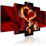 Obraz - Płomienie miłości: serce OBRAZ NA PŁÓTNIE WŁOSKIM w sklepie internetowym Radimar