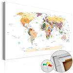 Obraz na korku - Mapa świata [Mapa korkowa] w sklepie internetowym Radimar