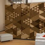 Tapeta - geometryczna Brązowy patchwork w sklepie internetowym Radimar