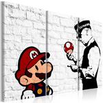 Obraz - Mario Bros (Banksy) OBRAZ NA PŁÓTNIE WŁOSKIM w sklepie internetowym Radimar