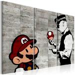 Obraz - Banksy: Mario Bros OBRAZ NA PŁÓTNIE WŁOSKIM w sklepie internetowym Radimar