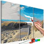 Obraz do samodzielnego malowania - Plaża (błękitne niebo) w sklepie internetowym Radimar