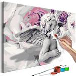 Obraz do samodzielnego malowania - Aniołek (kwiaty w tle) w sklepie internetowym Radimar