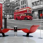 Fototapeta - Londyn: czerwony autobus i budka telefoniczna w sklepie internetowym Radimar