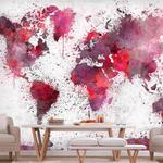 Fototapeta - Mapa świata: czerwone akwarele w sklepie internetowym Radimar