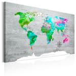 Obraz - Mapa świata: Zielony raj OBRAZ NA PŁÓTNIE WŁOSKIM w sklepie internetowym Radimar