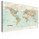Obraz - Mapa świata: Piękny świat OBRAZ NA PŁÓTNIE WŁOSKIM w sklepie internetowym Radimar