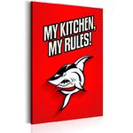 Obraz - My kitchen, my rules! OBRAZ NA PŁÓTNIE WŁOSKIM w sklepie internetowym Radimar