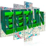 Obraz - Zielony Berlin (5-częściowy) szeroki w sklepie internetowym Radimar