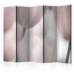 Parawan 5-częściowy - Tulips fine art - black and white II [Room Dividers] w sklepie internetowym Radimar