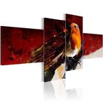 Obraz - Malutki ptaszek na czterech częściach OBRAZ NA PŁÓTNIE WŁOSKIM w sklepie internetowym Radimar