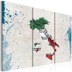 Obraz - Mapa Włoch - tryptyk OBRAZ NA PŁÓTNIE WŁOSKIM w sklepie internetowym Radimar