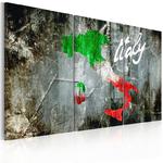 Obraz - Artystyczna mapa Włoch - tryptyk OBRAZ NA PŁÓTNIE WŁOSKIM w sklepie internetowym Radimar