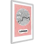 Plakat - Plan miasta: Londyn (różowy) w sklepie internetowym Radimar