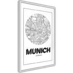 Plakat - Plan miasta: Monachium (okrągły) w sklepie internetowym Radimar