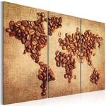 Obraz - Kawy świata - tryptyk OBRAZ NA PŁÓTNIE WŁOSKIM w sklepie internetowym Radimar