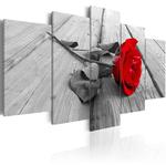 Obraz - Róża na drewnie OBRAZ NA PŁÓTNIE WŁOSKIM w sklepie internetowym Radimar