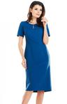 Dopasowana sukienka midi niebieska A252 w sklepie internetowym Intimiti.pl