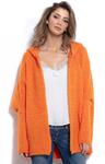 Oversizowy sweter z kapturem pomarańcz F960 w sklepie internetowym Intimiti.pl
