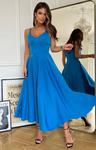 Bicotone niebieska sukienka midi rozkloszowana 244-08 w sklepie internetowym Intimiti.pl
