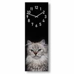Nowoczesny zegar ścienny Zwierzaki Srebrny Kot w sklepie internetowym Flexistyle