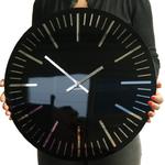 Zegar ścienny do salonu TRIM czarny 50cm w sklepie internetowym Flexistyle