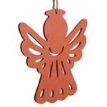 Drewniane dekoracje świąteczne Anioły czerwone 3szt. w sklepie internetowym Flexistyle