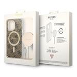 Guess Bundle Pack MagSafe 4G - Zestaw etui + ładowarka MagSafe iPhone 13 Pro (brązowy/złoty) w sklepie internetowym iShock.pl