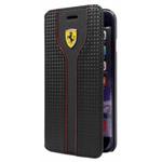 FERRARI BOOKTYPE CASE RC - Etui Skórzane iPhone 7 z Kieszenią na Karty (czarny) w sklepie internetowym iShock.pl