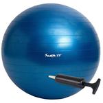 NIEBIESKA PIŁKA FITNESS REHABILITACYJNA 75CM POMPA - 75 cm / Niebieski w sklepie internetowym MakStor.pl