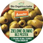 OLIWKI ZIELONE BEZ PESTEK Z ZIOŁAMI I OLIWĄ Z OLIWEK EXTRA VIRGIN DEMETER BIO 125 g - BIO ORGANICA ITALIA w sklepie internetowym Ekolandia24