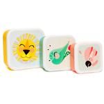 Petit Monkey - Zestaw 3 śniadaniówek lunchbox Lew, Papuga i Krokodyl w sklepie internetowym fifishop