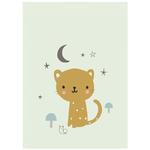 Petit Monkey - Poster Leopard pastel mint 42 x 29.7 cm w sklepie internetowym fifishop