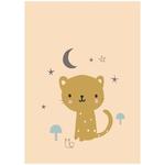 Petit Monkey - Poster Leopard pastel peach 42 x 29,7 cm w sklepie internetowym fifishop