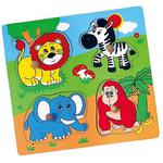 Drewniane Puzzle Zwierzęta ZOO Układanka Niespodzianka Viga Toys w sklepie internetowym fifishop