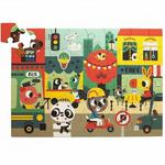 Petit Monkey - MAXI Puzzle Wesołe zwierzęta - Miasto w sklepie internetowym fifishop