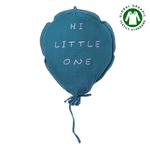 Hi Little One - Poduszka dekoracyjna z organicznego oddychającego BIO muślinu GOTS BALOON EMERALD w sklepie internetowym fifishop