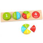 TOOKY TOY Drewniane Puzzle Edukacyjne Okrągłe Nauka Ułamków Matematyki w sklepie internetowym fifishop